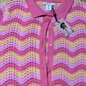 Sincerely Jules Pink and Peach Knit Cardigan